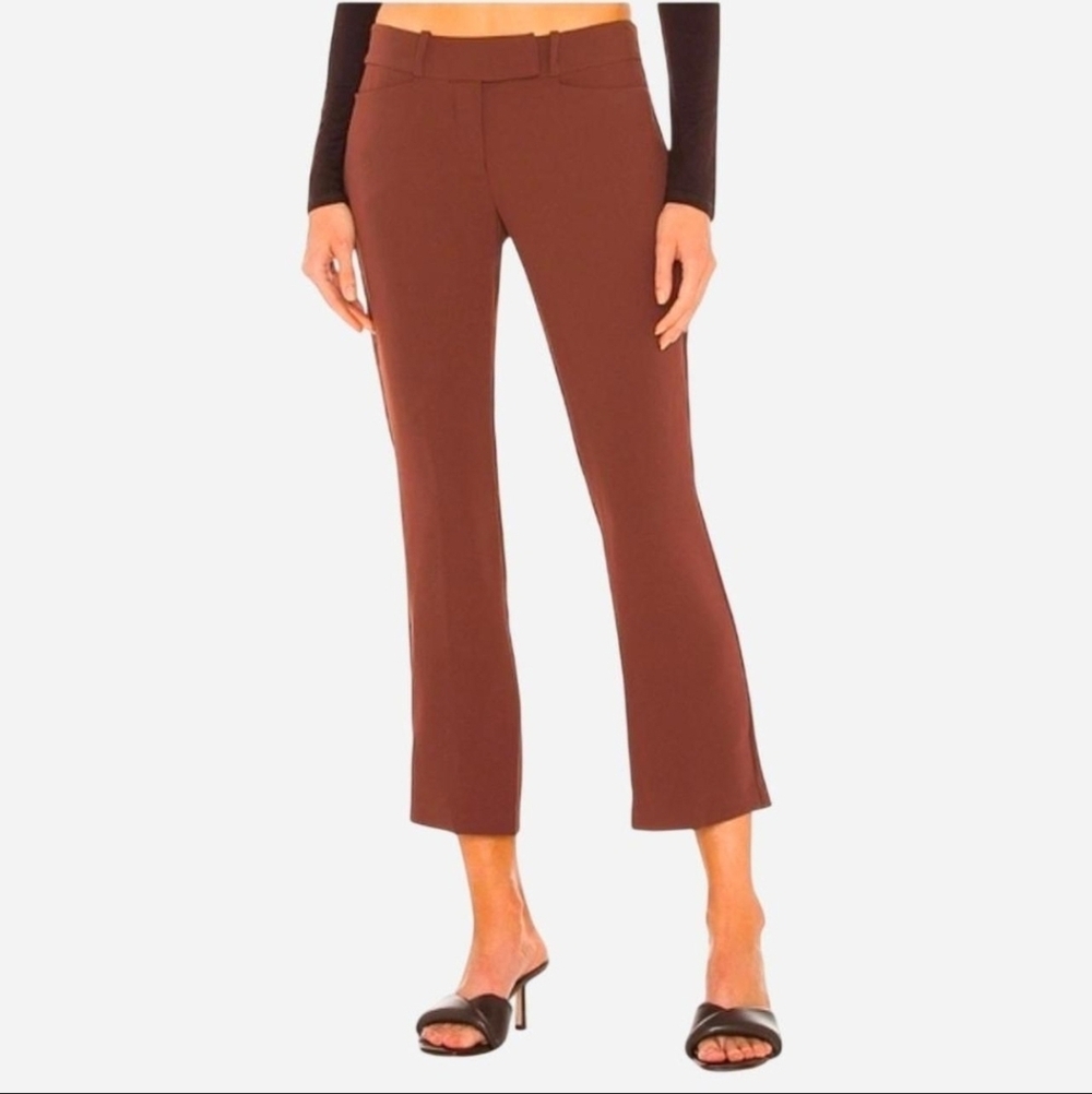 Amanda Uprichard Paris Brown Cropped Pants Low Rise Medium
